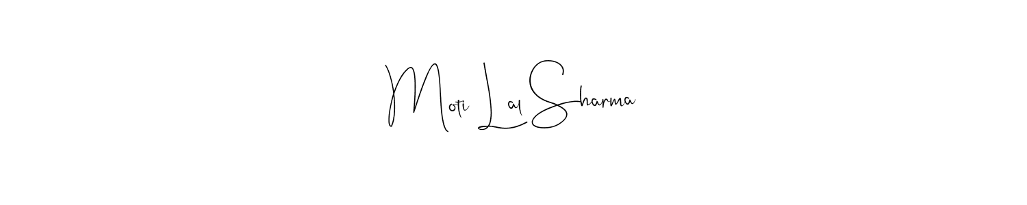 How to make Moti Lal Sharma name signature. Use Andilay-7BmLP style for creating short signs online. This is the latest handwritten sign. Moti Lal Sharma signature style 4 images and pictures png