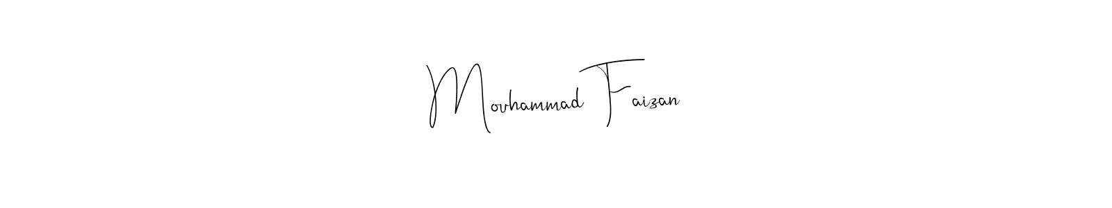 You should practise on your own different ways (Andilay-7BmLP) to write your name (Mouhammad Faizan) in signature. don't let someone else do it for you. Mouhammad Faizan signature style 4 images and pictures png