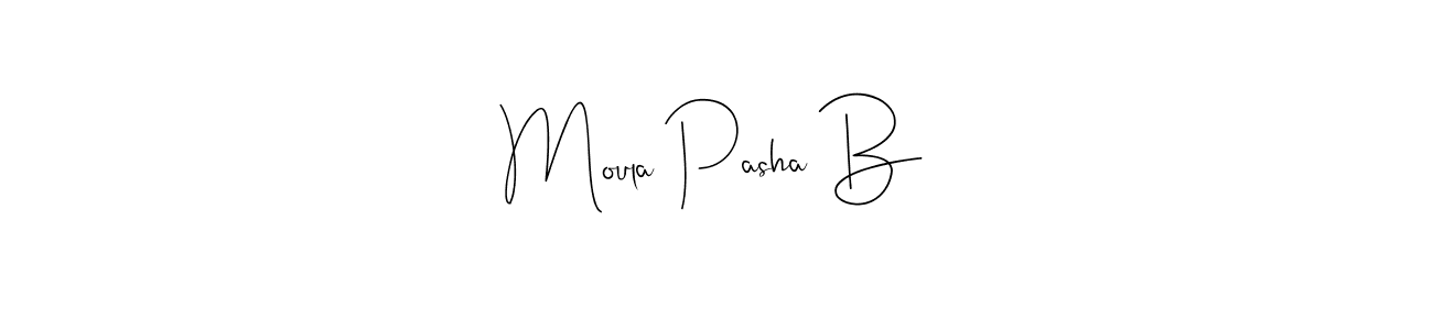 Make a short Moula Pasha B signature style. Manage your documents anywhere anytime using Andilay-7BmLP. Create and add eSignatures, submit forms, share and send files easily. Moula Pasha B signature style 4 images and pictures png