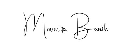 The Andilay-7BmLP handwriting style adds charm and authenticity to name Moumita Banik. A wonderful choice for personal thank-you notes. Moumita Banik signature style 4 images and pictures png