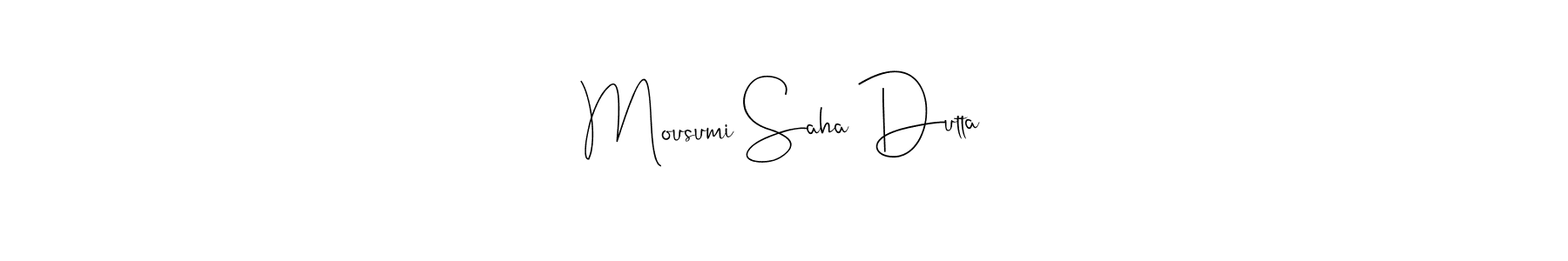 if you are searching for the best signature style for your name Mousumi Saha Dutta. so please give up your signature search. here we have designed multiple signature styles  using Andilay-7BmLP. Mousumi Saha Dutta signature style 4 images and pictures png