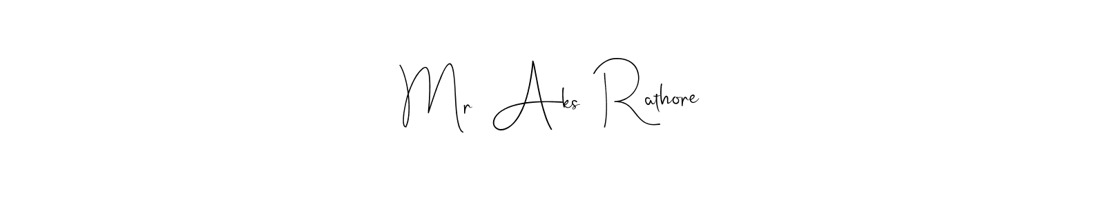 This is the best signature style for the Mr  Aks  Rathore name. Also you like these signature font (Andilay-7BmLP). Mix name signature. Mr  Aks  Rathore signature style 4 images and pictures png