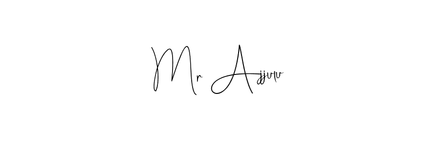 Similarly Andilay-7BmLP is the best handwritten signature design. Signature creator online .You can use it as an online autograph creator for name Mr Ajjulu. Mr Ajjulu signature style 4 images and pictures png