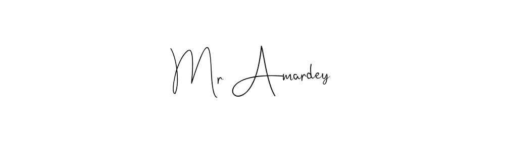 Use a signature maker to create a handwritten signature online. With this signature software, you can design (Andilay-7BmLP) your own signature for name Mr Amardey. Mr Amardey signature style 4 images and pictures png