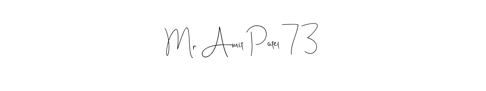 Andilay-7BmLP is a professional signature style that is perfect for those who want to add a touch of class to their signature. It is also a great choice for those who want to make their signature more unique. Get Mr Amit Patel 73 name to fancy signature for free. Mr Amit Patel 73 signature style 4 images and pictures png