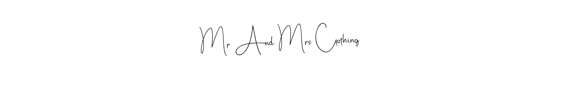 The best way (Andilay-7BmLP) to make a short signature is to pick only two or three words in your name. The name Mr And Mrs Clothing include a total of six letters. For converting this name. Mr And Mrs Clothing signature style 4 images and pictures png