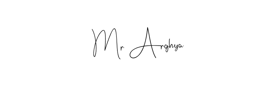 Mr Arghya stylish signature style. Best Handwritten Sign (Andilay-7BmLP) for my name. Handwritten Signature Collection Ideas for my name Mr Arghya. Mr Arghya signature style 4 images and pictures png