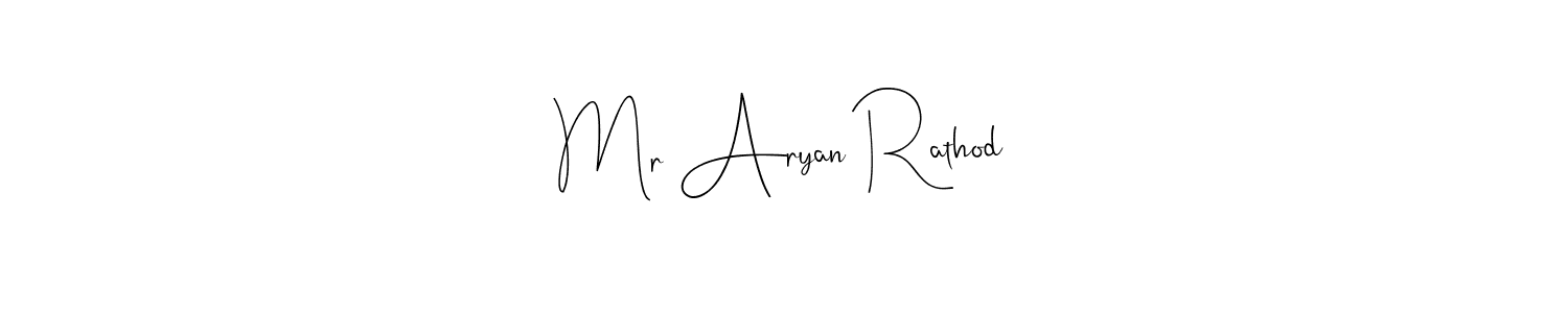 Similarly Andilay-7BmLP is the best handwritten signature design. Signature creator online .You can use it as an online autograph creator for name Mr Aryan Rathod. Mr Aryan Rathod signature style 4 images and pictures png