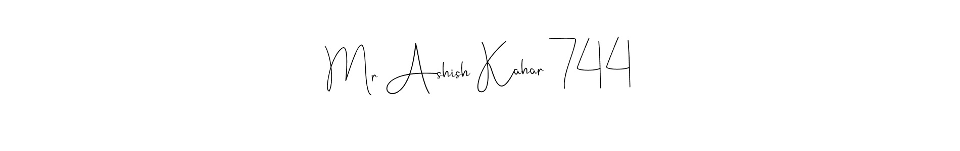 if you are searching for the best signature style for your name Mr Ashish Kahar 744. so please give up your signature search. here we have designed multiple signature styles  using Andilay-7BmLP. Mr Ashish Kahar 744 signature style 4 images and pictures png