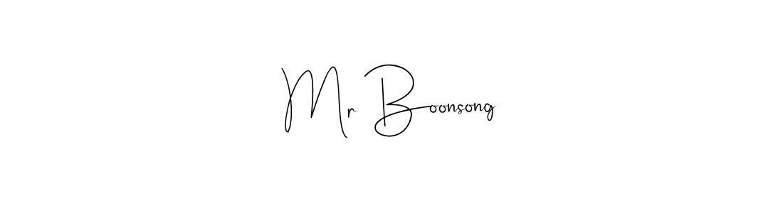Andilay-7BmLP is a professional signature style that is perfect for those who want to add a touch of class to their signature. It is also a great choice for those who want to make their signature more unique. Get Mr Boonsong name to fancy signature for free. Mr Boonsong signature style 4 images and pictures png