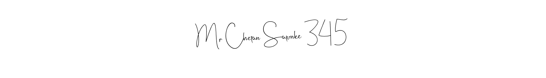 The best way (Andilay-7BmLP) to make a short signature is to pick only two or three words in your name. The name Mr Chetan Salunke 345 include a total of six letters. For converting this name. Mr Chetan Salunke 345 signature style 4 images and pictures png