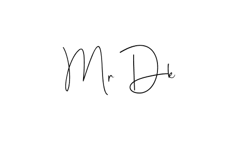 Make a beautiful signature design for name Mr Dk. With this signature (Andilay-7BmLP) style, you can create a handwritten signature for free. Mr Dk signature style 4 images and pictures png