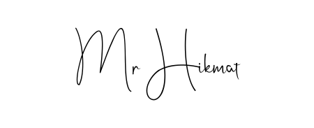 Practice writing Mr Hikmat with the flow of Andilay-7BmLP lettering. A fantastic source of inspiration for developing your personal signature style. Mr Hikmat signature style 4 images and pictures png
