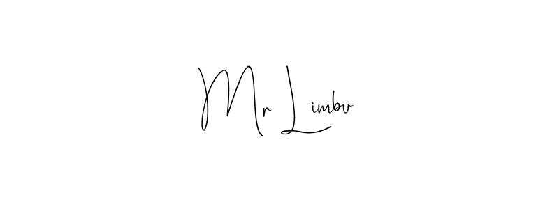 Design your own signature with our free online signature maker. With this signature software, you can create a handwritten (Andilay-7BmLP) signature for name Mr Limbu. Mr Limbu signature style 4 images and pictures png