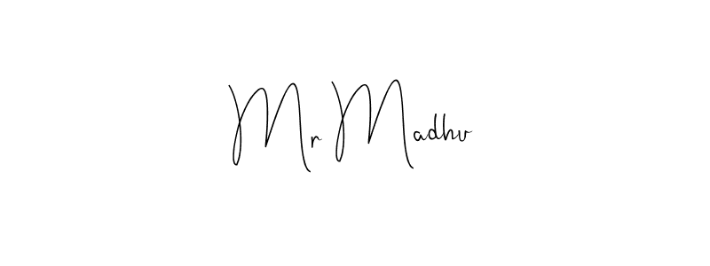 Similarly Andilay-7BmLP is the best handwritten signature design. Signature creator online .You can use it as an online autograph creator for name Mr Madhu. Mr Madhu signature style 4 images and pictures png