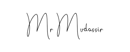 Master the art of signing with Mr Mudassir written in fluent Andilay-7BmLP script. A great template to practice and refine your handwriting. Mr Mudassir signature style 4 images and pictures png