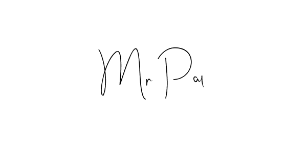 How to make Mr Pal name signature. Use Andilay-7BmLP style for creating short signs online. This is the latest handwritten sign. Mr Pal signature style 4 images and pictures png