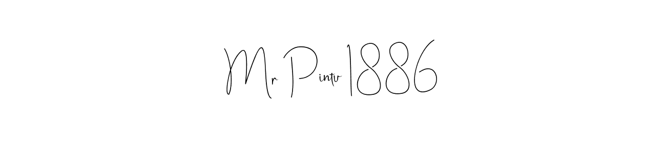 The best way (Andilay-7BmLP) to make a short signature is to pick only two or three words in your name. The name Mr Pintu 1886 include a total of six letters. For converting this name. Mr Pintu 1886 signature style 4 images and pictures png