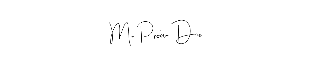 Andilay-7BmLP is a professional signature style that is perfect for those who want to add a touch of class to their signature. It is also a great choice for those who want to make their signature more unique. Get Mr Probir Das name to fancy signature for free. Mr Probir Das signature style 4 images and pictures png