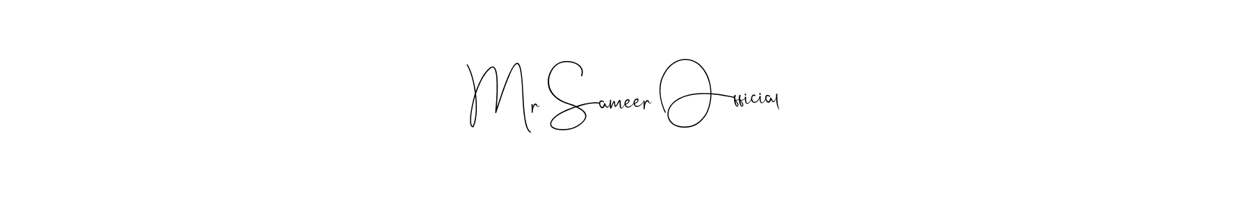 Make a beautiful signature design for name Mr Sameer Official. Use this online signature maker to create a handwritten signature for free. Mr Sameer Official signature style 4 images and pictures png