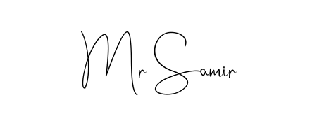 A stylish, flowing autograph style designed for name Mr Samir using Andilay-7BmLP typography. Perfect for digital creative projects. Mr Samir signature style 4 images and pictures png