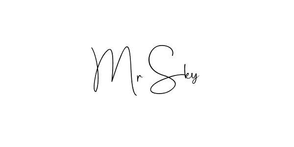 Make a beautiful signature design for name Mr Sky. With this signature (Andilay-7BmLP) style, you can create a handwritten signature for free. Mr Sky signature style 4 images and pictures png