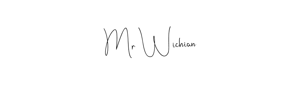 The best way (Andilay-7BmLP) to make a short signature is to pick only two or three words in your name. The name Mr Wichian include a total of six letters. For converting this name. Mr Wichian signature style 4 images and pictures png