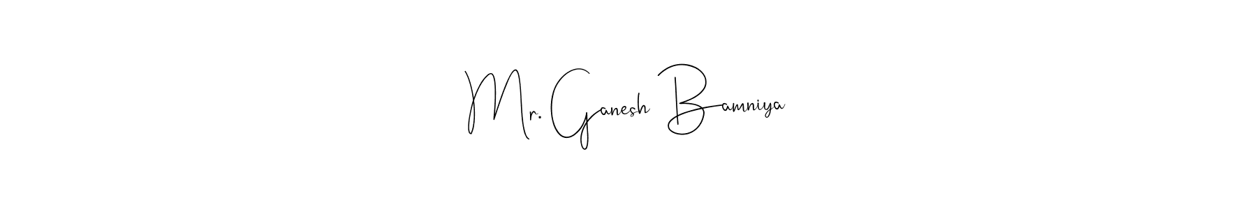 Similarly Andilay-7BmLP is the best handwritten signature design. Signature creator online .You can use it as an online autograph creator for name Mr. Ganesh Bamniya. Mr. Ganesh Bamniya signature style 4 images and pictures png