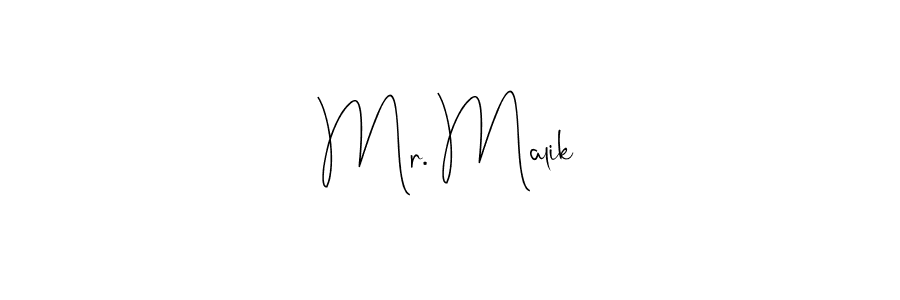 Design your own signature with our free online signature maker. With this signature software, you can create a handwritten (Andilay-7BmLP) signature for name Mr. Malik. Mr. Malik signature style 4 images and pictures png