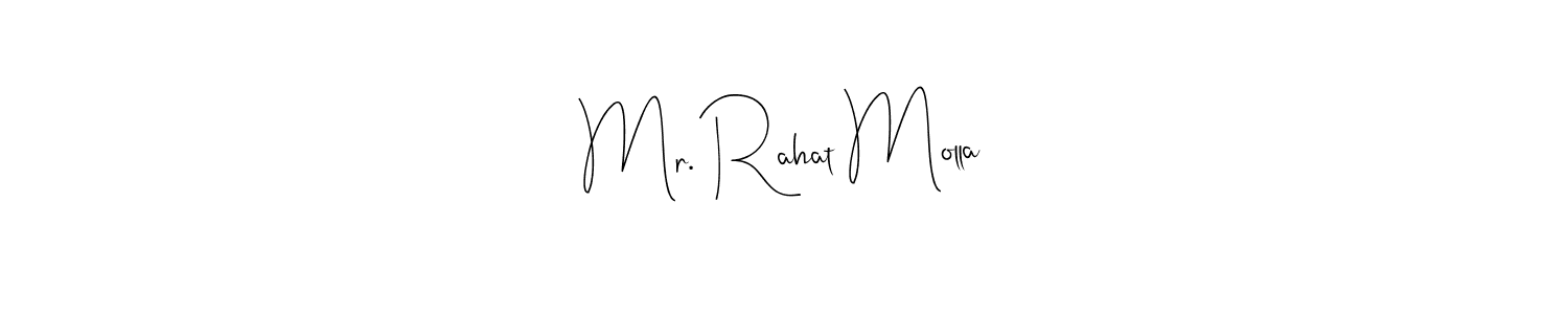 You should practise on your own different ways (Andilay-7BmLP) to write your name (Mr. Rahat Molla) in signature. don't let someone else do it for you. Mr. Rahat Molla signature style 4 images and pictures png