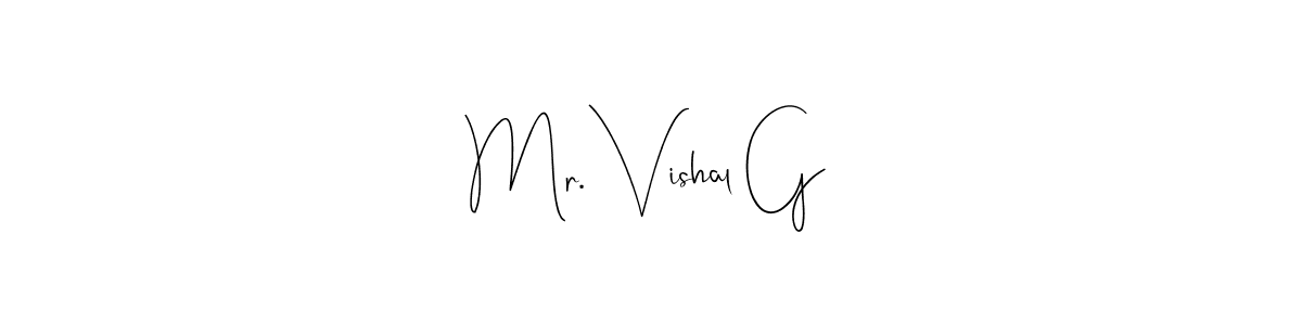 You can use this online signature creator to create a handwritten signature for the name Mr. Vishal G. This is the best online autograph maker. Mr. Vishal G signature style 4 images and pictures png