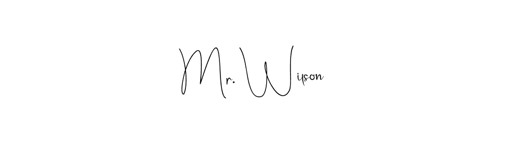 if you are searching for the best signature style for your name Mr. Wilson. so please give up your signature search. here we have designed multiple signature styles  using Andilay-7BmLP. Mr. Wilson signature style 4 images and pictures png