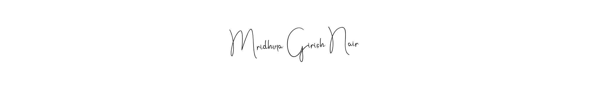 Also You can easily find your signature by using the search form. We will create Mridhula Girish Nair name handwritten signature images for you free of cost using Andilay-7BmLP sign style. Mridhula Girish Nair signature style 4 images and pictures png