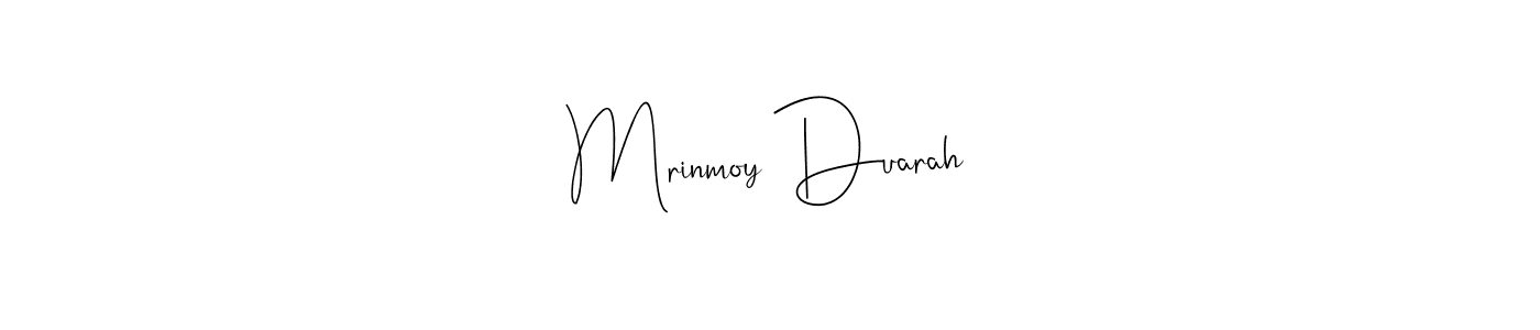 Design your own signature with our free online signature maker. With this signature software, you can create a handwritten (Andilay-7BmLP) signature for name Mrinmoy Duarah. Mrinmoy Duarah signature style 4 images and pictures png