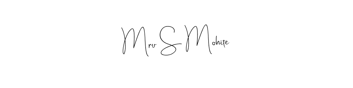 You can use this online signature creator to create a handwritten signature for the name Mru S Mohite. This is the best online autograph maker. Mru S Mohite signature style 4 images and pictures png