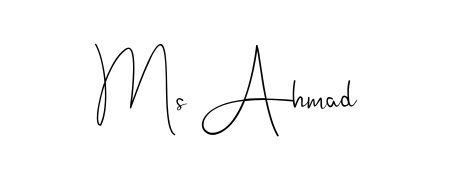 Make a beautiful signature design for name Ms Ahmad. Use this online signature maker to create a handwritten signature for free. Ms Ahmad signature style 4 images and pictures png