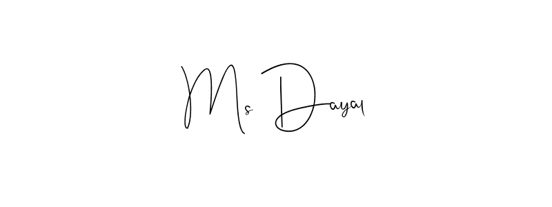 How to Draw Ms Dayal signature style? Andilay-7BmLP is a latest design signature styles for name Ms Dayal. Ms Dayal signature style 4 images and pictures png