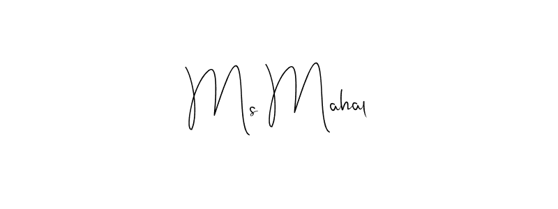How to make Ms Mahal name signature. Use Andilay-7BmLP style for creating short signs online. This is the latest handwritten sign. Ms Mahal signature style 4 images and pictures png
