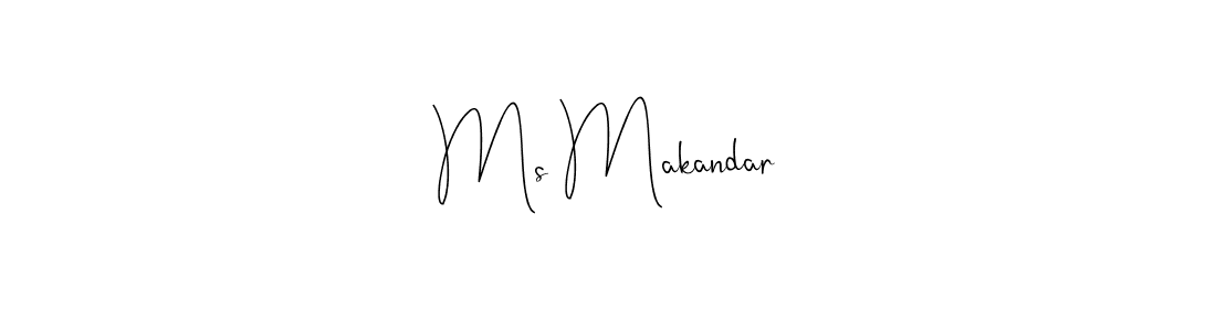 Ms Makandar stylish signature style. Best Handwritten Sign (Andilay-7BmLP) for my name. Handwritten Signature Collection Ideas for my name Ms Makandar. Ms Makandar signature style 4 images and pictures png