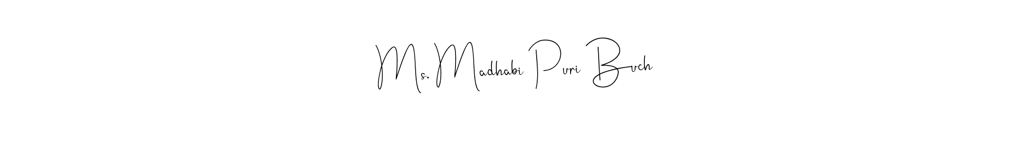 Also You can easily find your signature by using the search form. We will create Ms. Madhabi Puri Buch name handwritten signature images for you free of cost using Andilay-7BmLP sign style. Ms. Madhabi Puri Buch signature style 4 images and pictures png