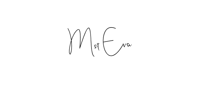 You can use this online signature creator to create a handwritten signature for the name Mst Eva. This is the best online autograph maker. Mst Eva signature style 4 images and pictures png