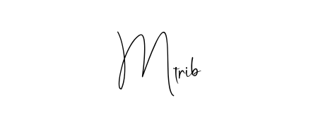 Achieve flawless digital penmanship with Mtrib name in Andilay-7BmLP font. The perfect tool for creating online signatures. Mtrib signature style 4 images and pictures png
