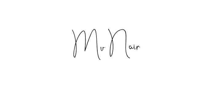 Make a beautiful signature design for name Mu Nair. Use this online signature maker to create a handwritten signature for free. Mu Nair signature style 4 images and pictures png