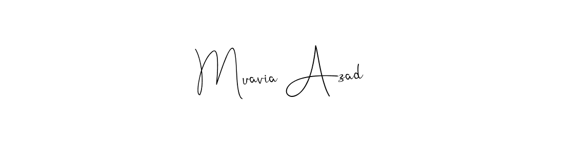 Design your own signature with our free online signature maker. With this signature software, you can create a handwritten (Andilay-7BmLP) signature for name Muavia Azad. Muavia Azad signature style 4 images and pictures png