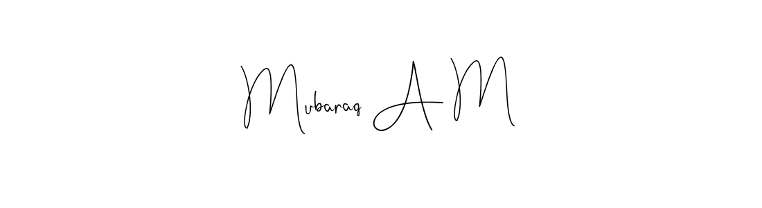 This is the best signature style for the Mubaraq A M name. Also you like these signature font (Andilay-7BmLP). Mix name signature. Mubaraq A M signature style 4 images and pictures png