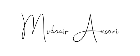 Create your official email sign-off with Mudasir Ansari name in Andilay-7BmLP style. Crisp, clean, and perfectly legible across all screens. Mudasir Ansari signature style 4 images and pictures png
