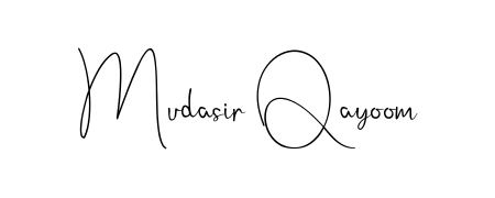 Express your personality with a custom Mudasir Qayoom signature crafted with Andilay-7BmLP typography. Free transparent PNG download available. Mudasir Qayoom signature style 4 images and pictures png