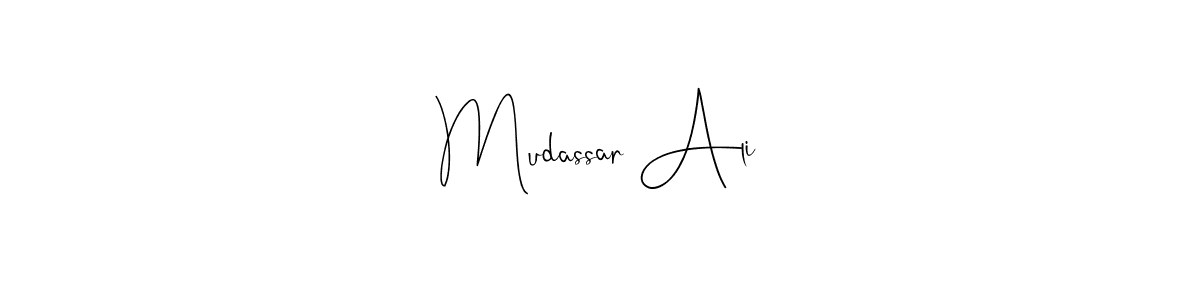 Make a beautiful signature design for name Mudassar Ali. Use this online signature maker to create a handwritten signature for free. Mudassar Ali signature style 4 images and pictures png