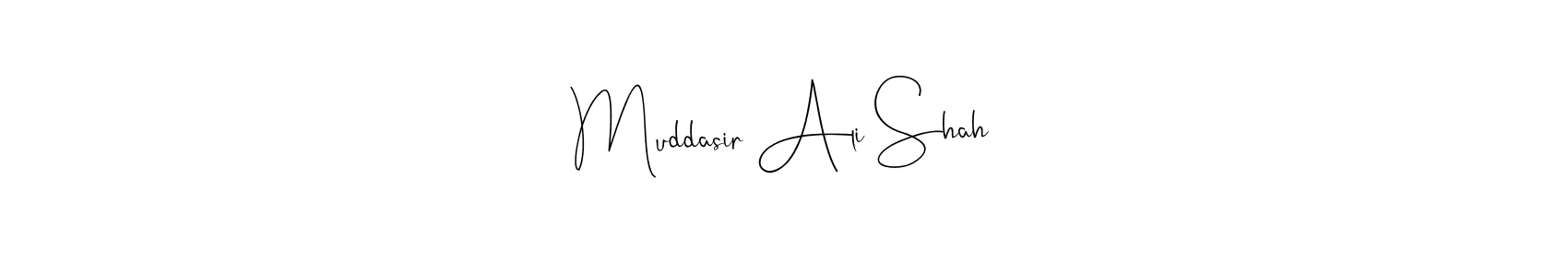 Muddasir Ali Shah stylish signature style. Best Handwritten Sign (Andilay-7BmLP) for my name. Handwritten Signature Collection Ideas for my name Muddasir Ali Shah. Muddasir Ali Shah signature style 4 images and pictures png