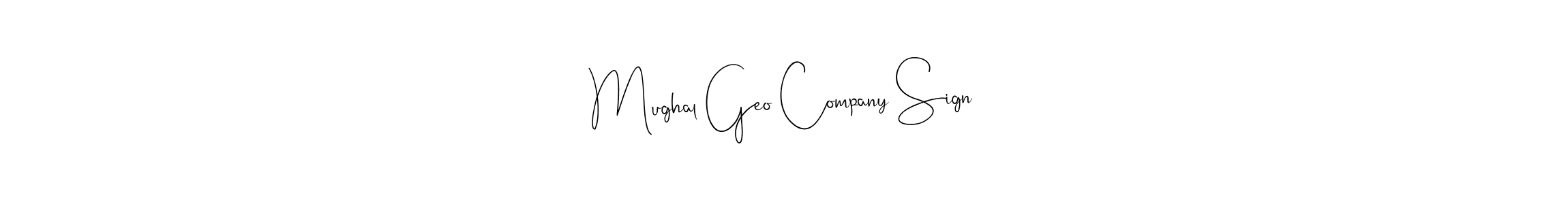 How to make Mughal Geo Company Sign name signature. Use Andilay-7BmLP style for creating short signs online. This is the latest handwritten sign. Mughal Geo Company Sign signature style 4 images and pictures png